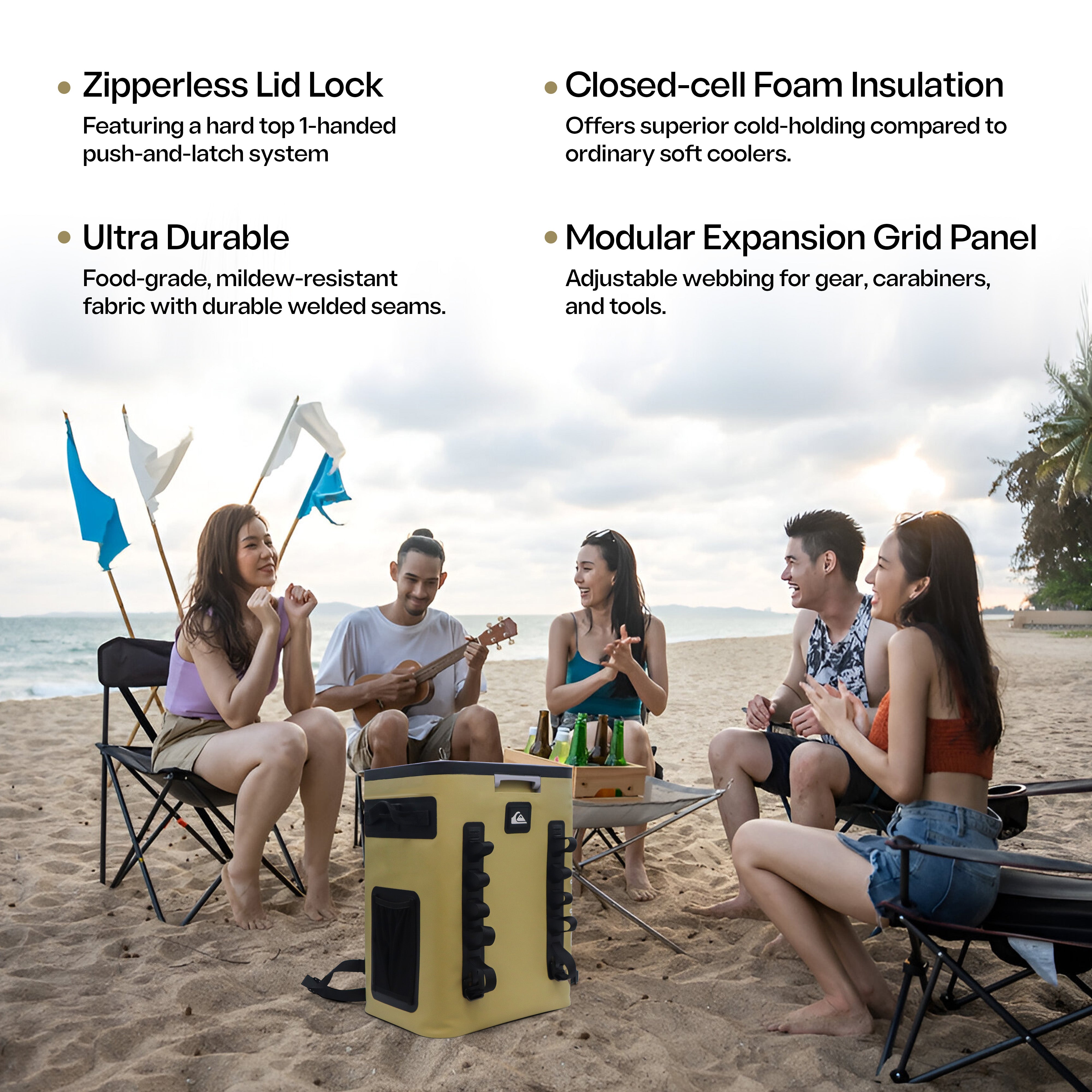 The Coastal Collection Zipperless Backpack Cooler